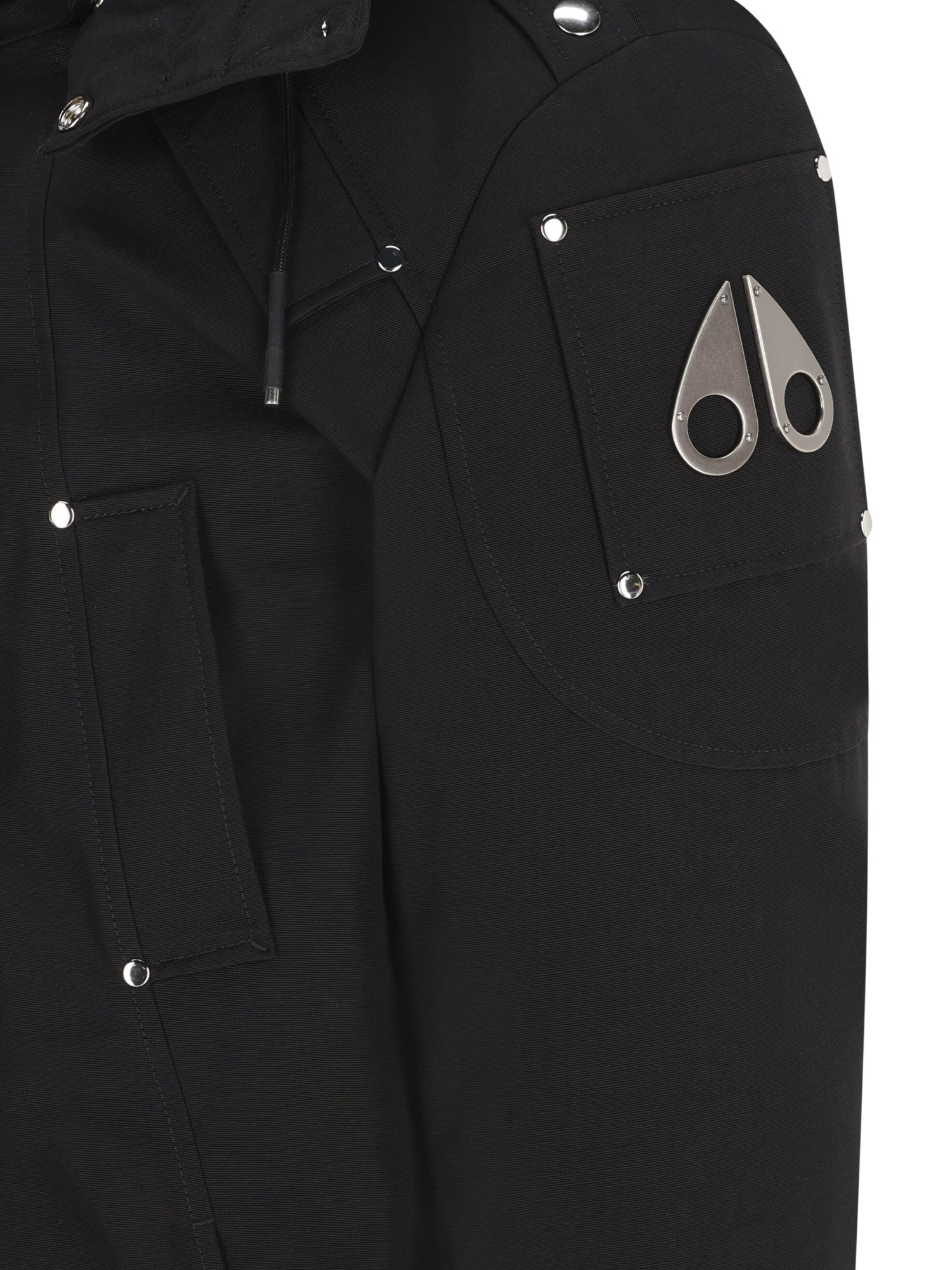 Moose Knuckles Shearling-lined Padded Coat In Black