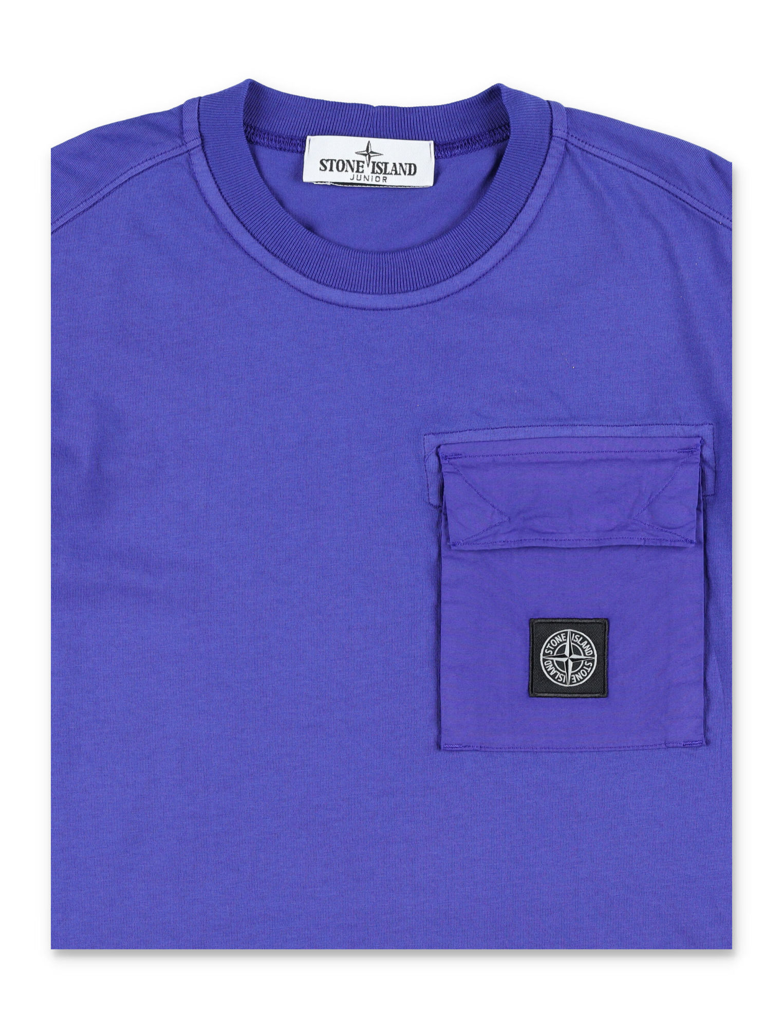 Stone Island Compass-motif Cotton T-shirt In Blue