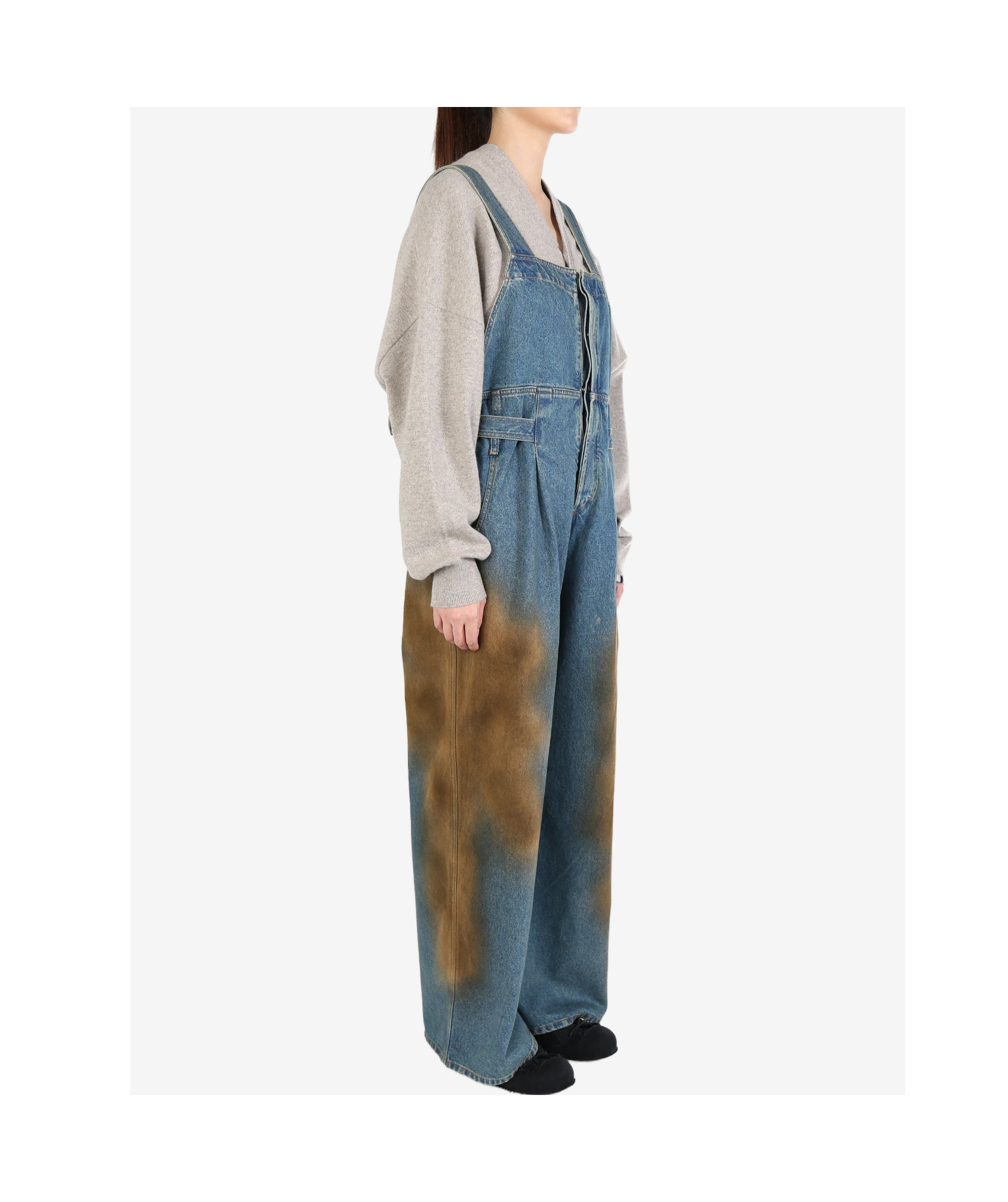 Shop Uma Wang Denim Overalls In Blue