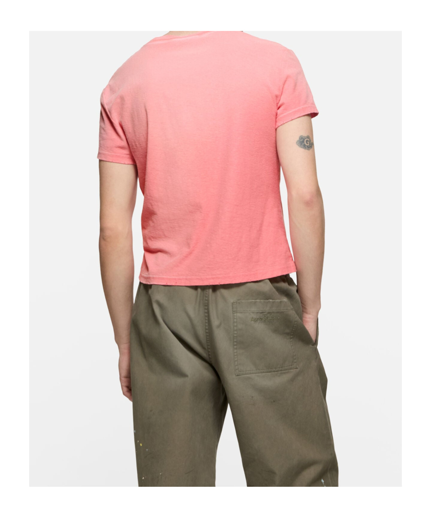 Acne Studios Fitted Logo T-shirt In Multi