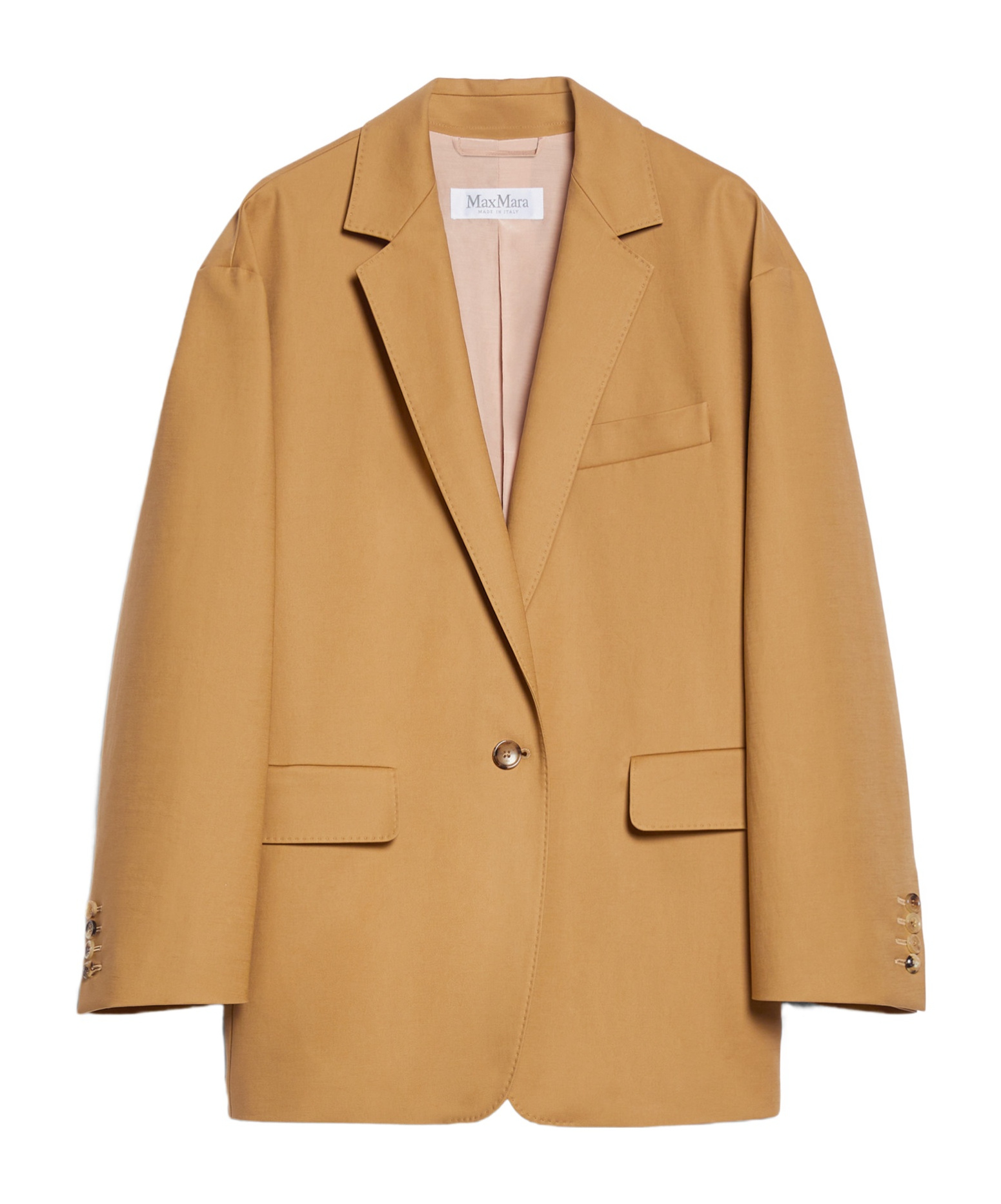 Max Mara Brown Wool Coat In Nude