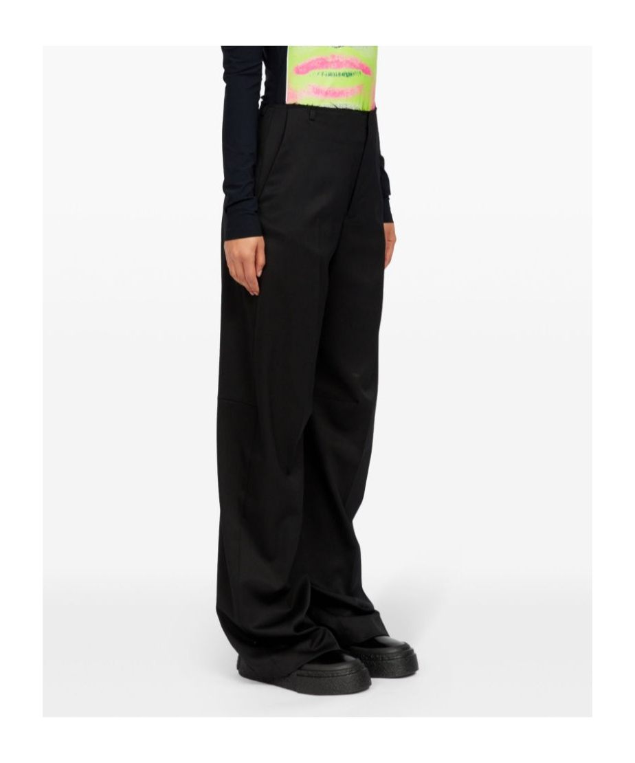 Mm6 Maison Margiela Zippered Casual Pants In Black