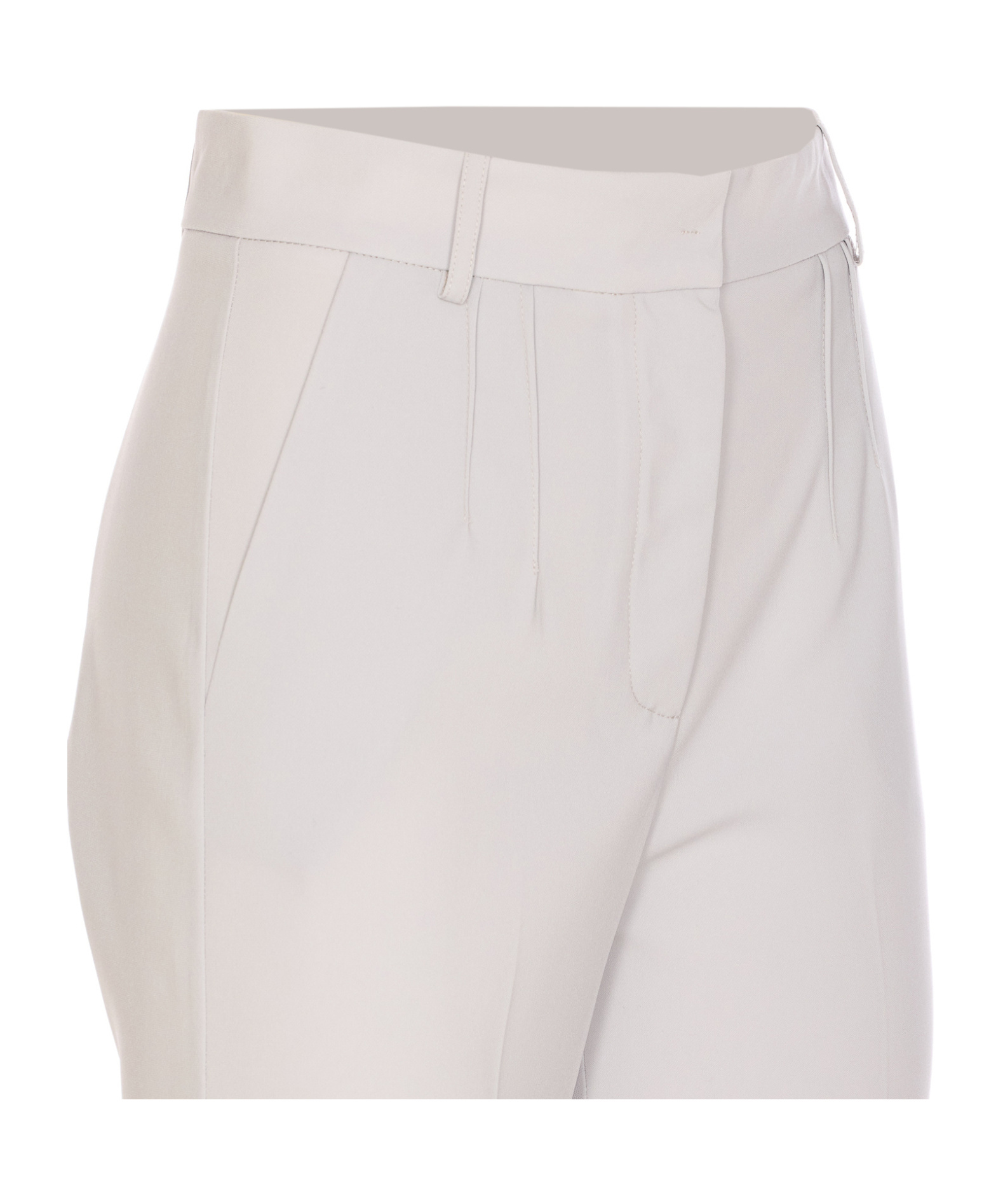 Patrizia Pepe Logo-plaque Trousers In White