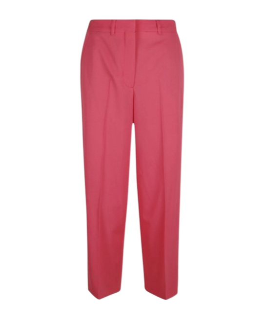 Stella Mccartney Straight Leg Pleated Trousers In Red