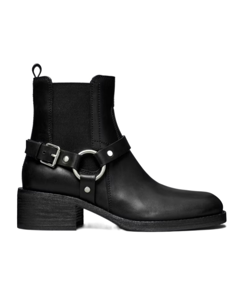 Tory Burch Ankle Boots With Block Heel And Buckle In Black