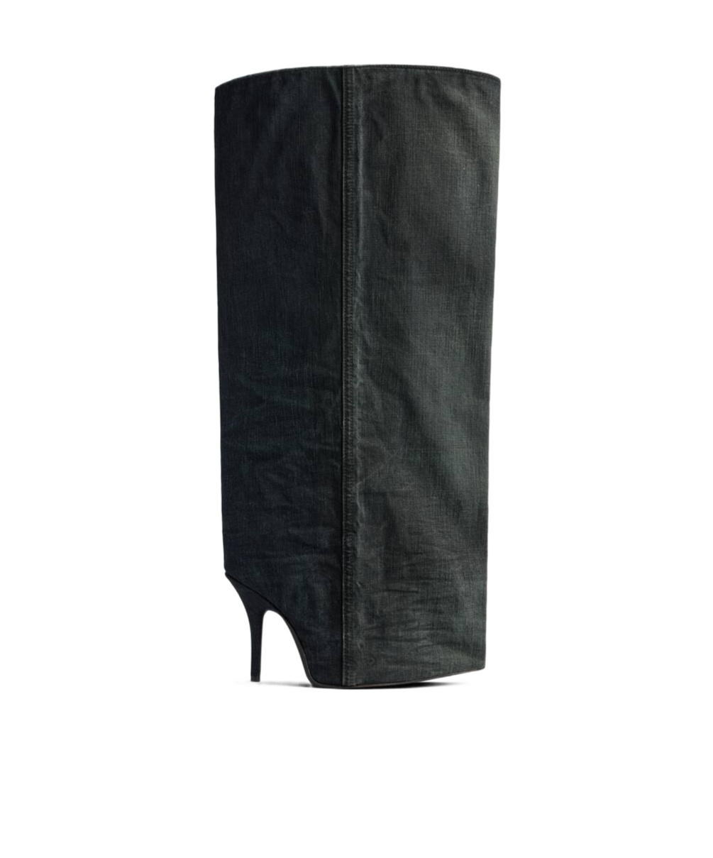 Balenciaga Wader Puffer Wide-shaft Stiletto Boots In Black
