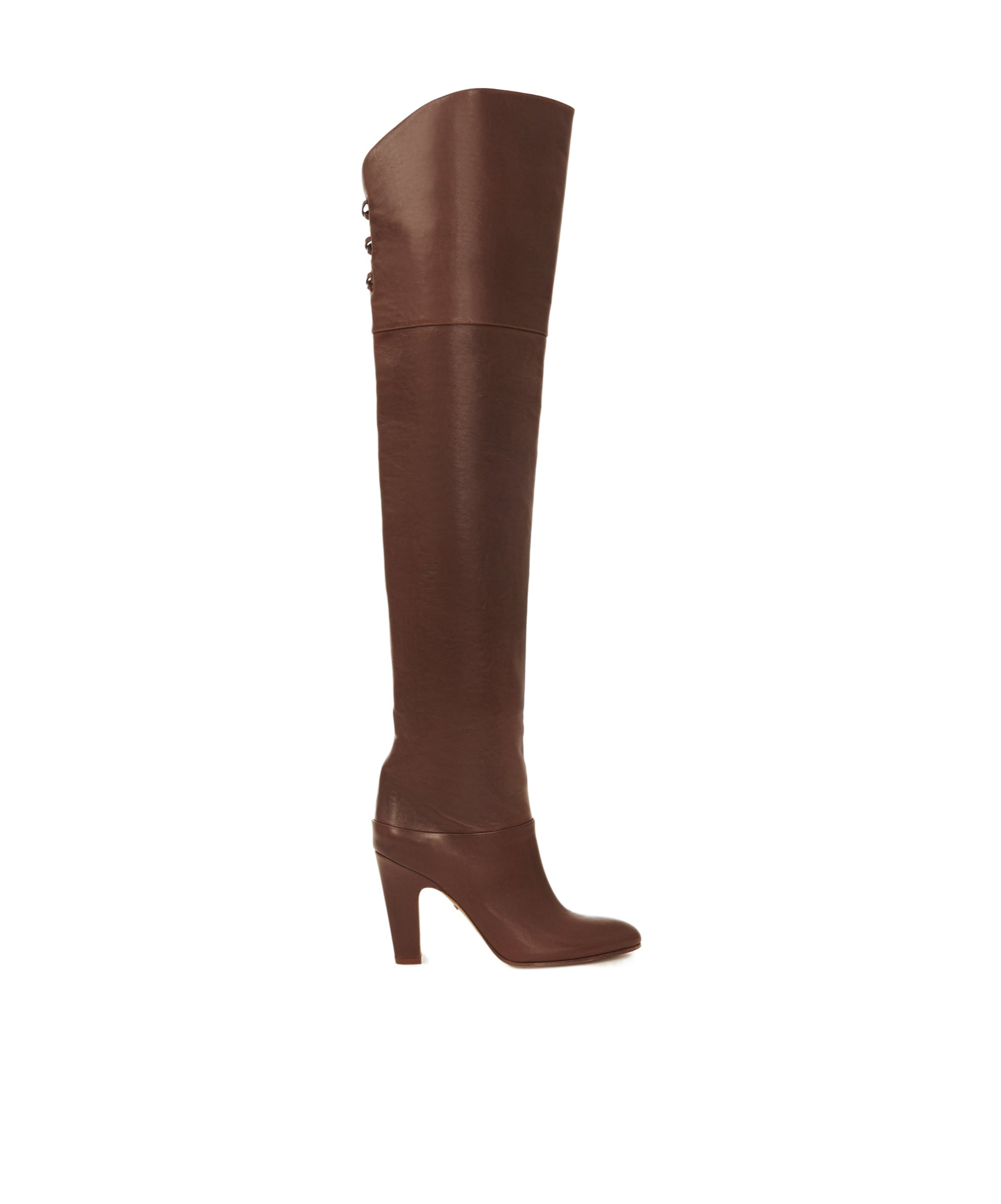 Chloé Eve Over The Knee Leather Boots In Red