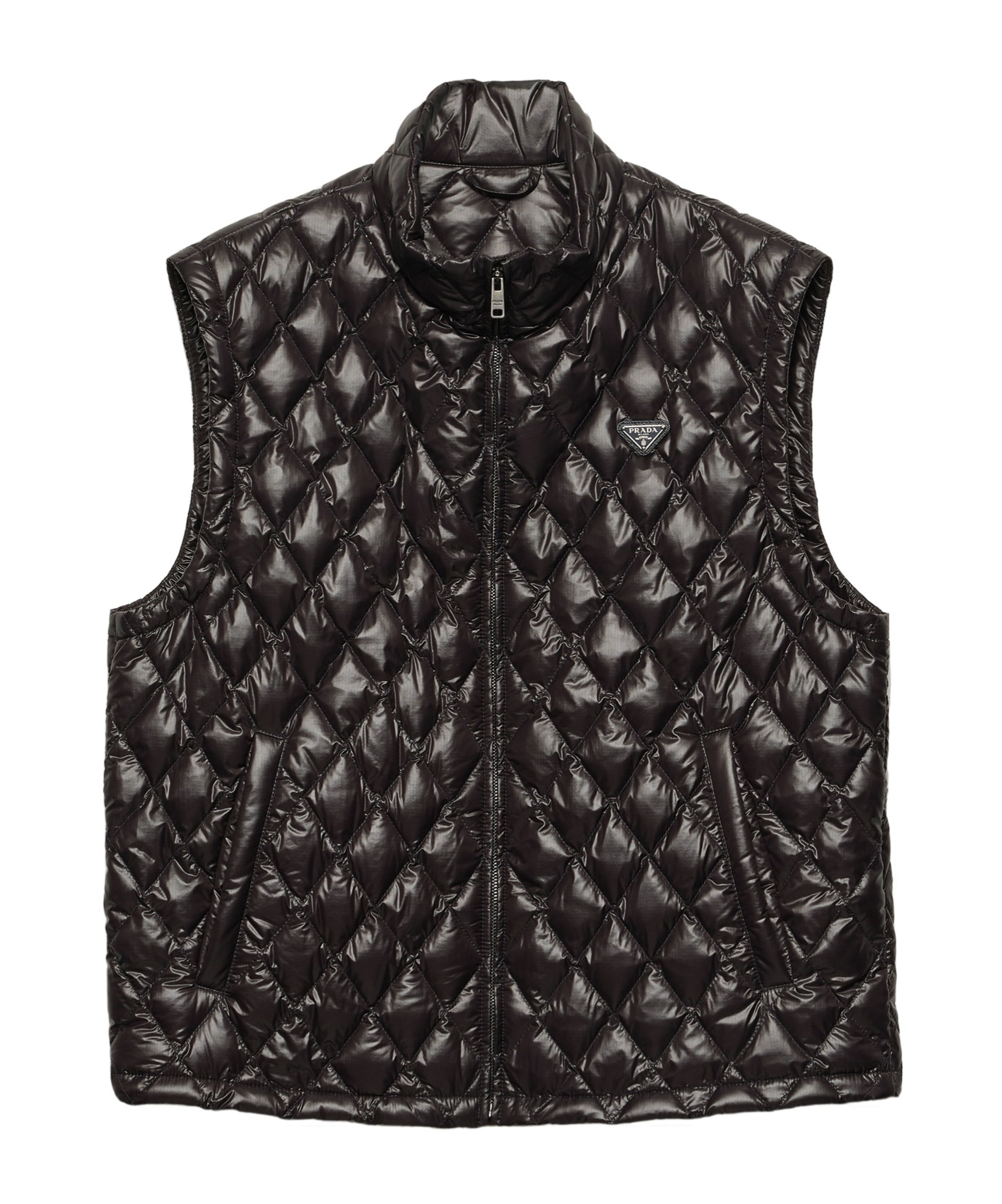 Prada Sleeveless Cotton Vest In Black