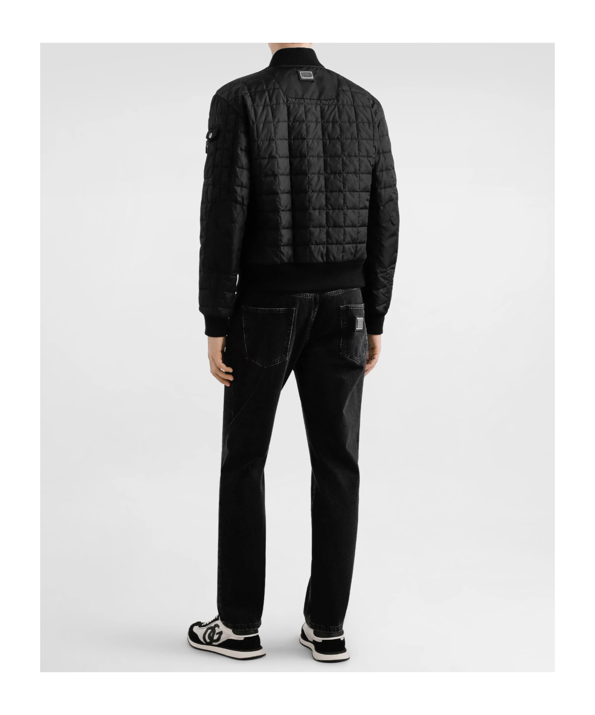 Dolce & Gabbana Quilted Bomber Jacket In Black