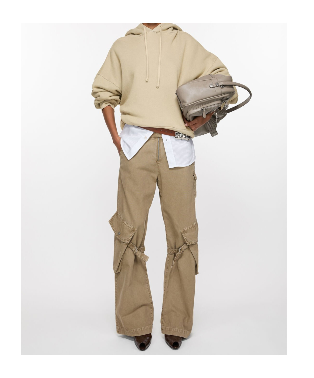Acne Studios Camero Camera Shoulder Bag In Gray