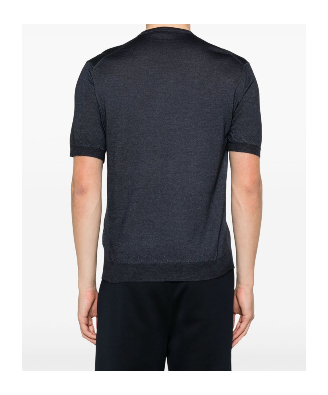 Prada Short-sleeve Wool Jumper In Blue