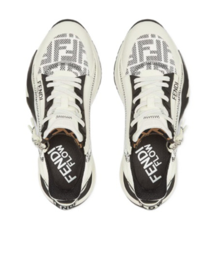 FENDI WHITE FF LYCRA RUNNING SHOE