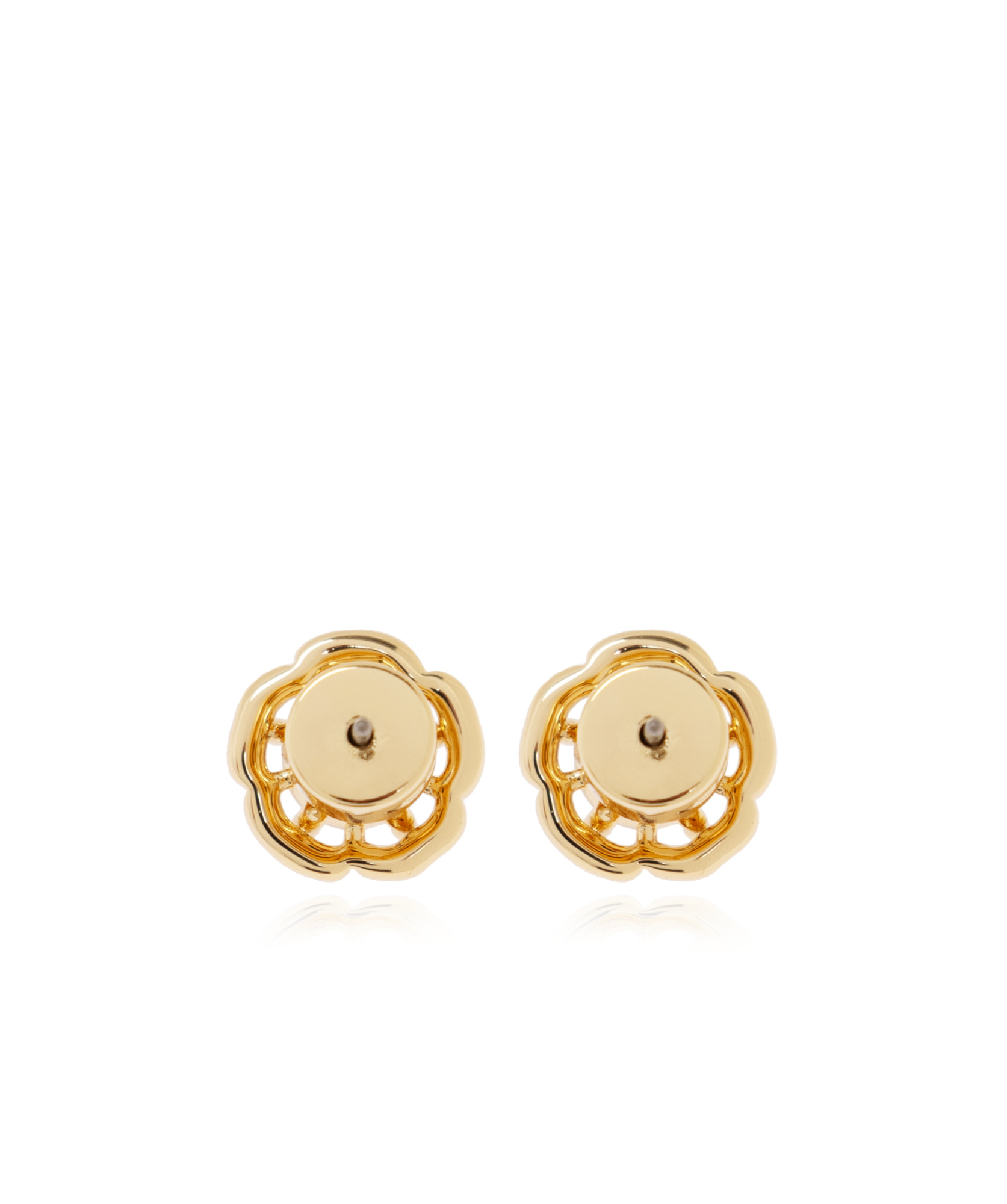 Shop Coach Floral-motif Earrings Necklace In Yellow