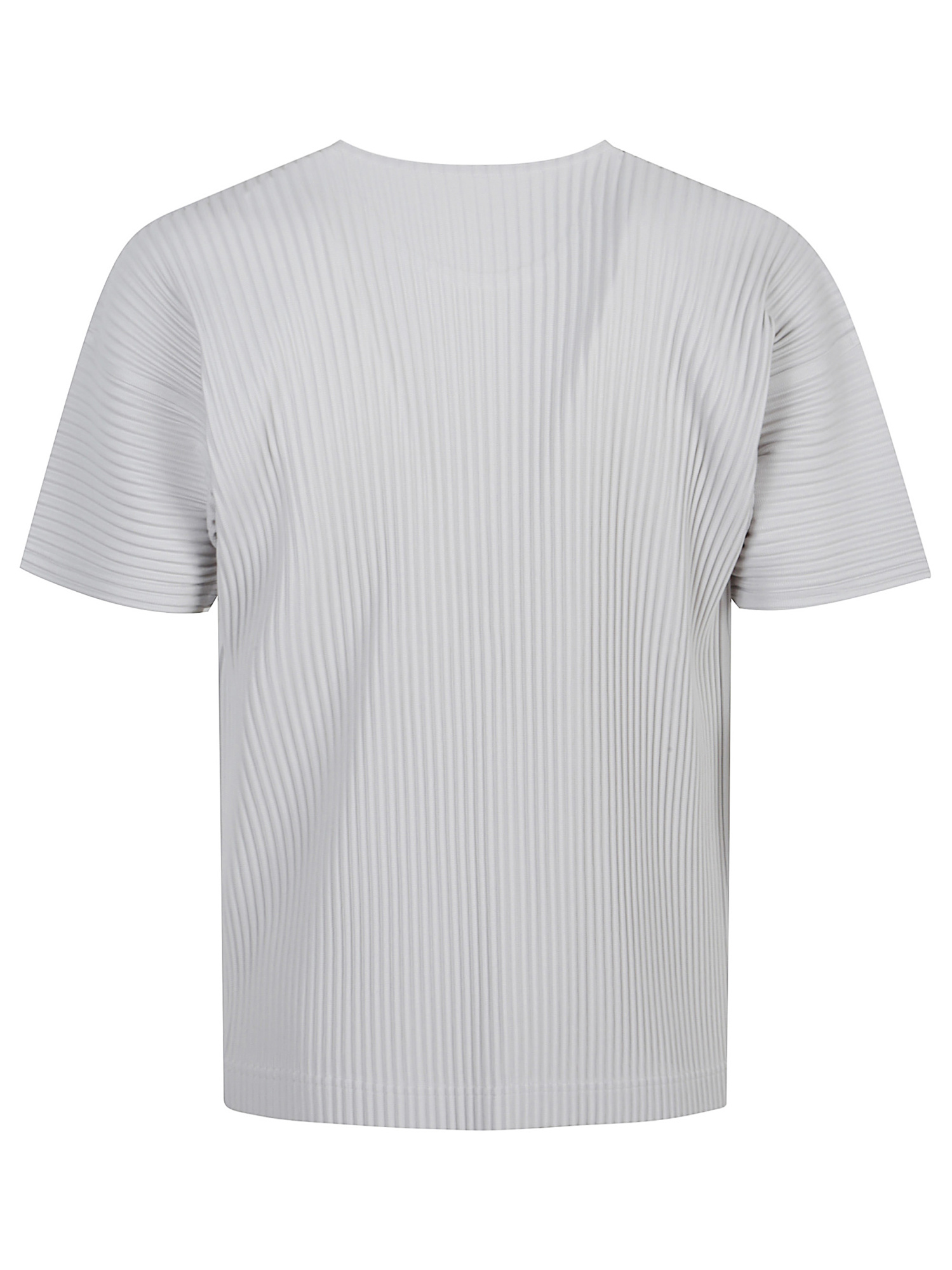 Issey Miyake Homme Plisse'  Men Long Sleeve Roundneck T-shirt In Gray