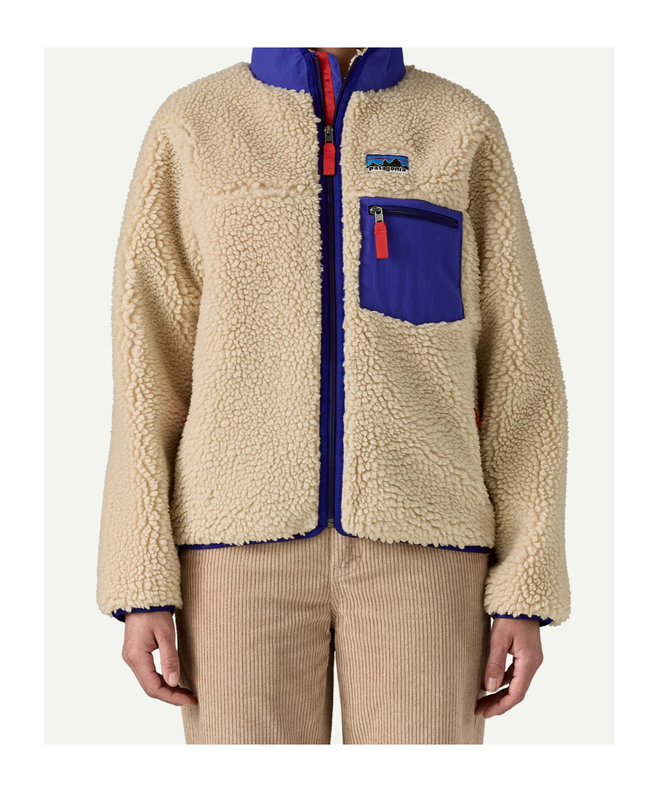 Patagonia Modern Jacket With Contrast Trim And Pockets In Blue