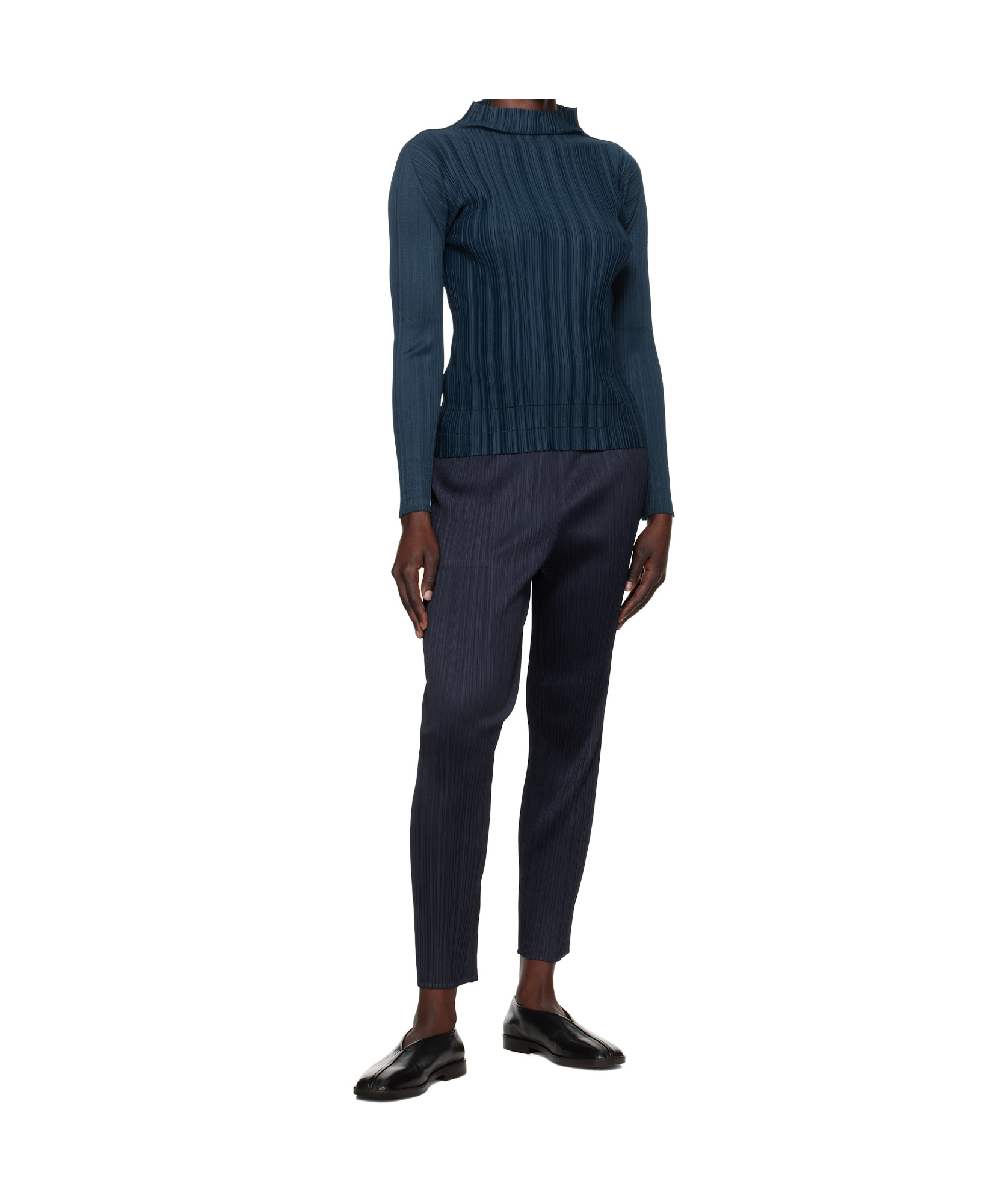 Issey Miyake Elastic Waist Casual Pants In Black