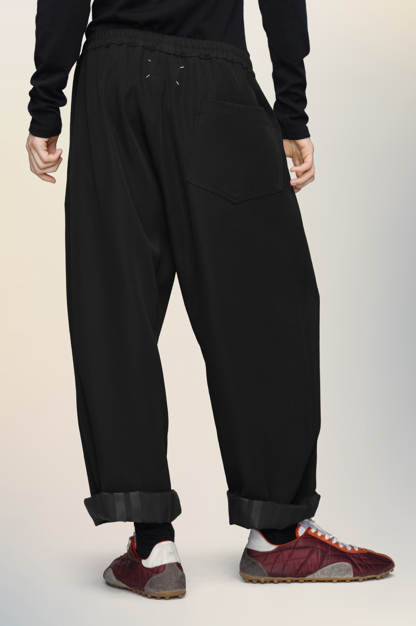 Maison Margiela Wool Trousers In Black