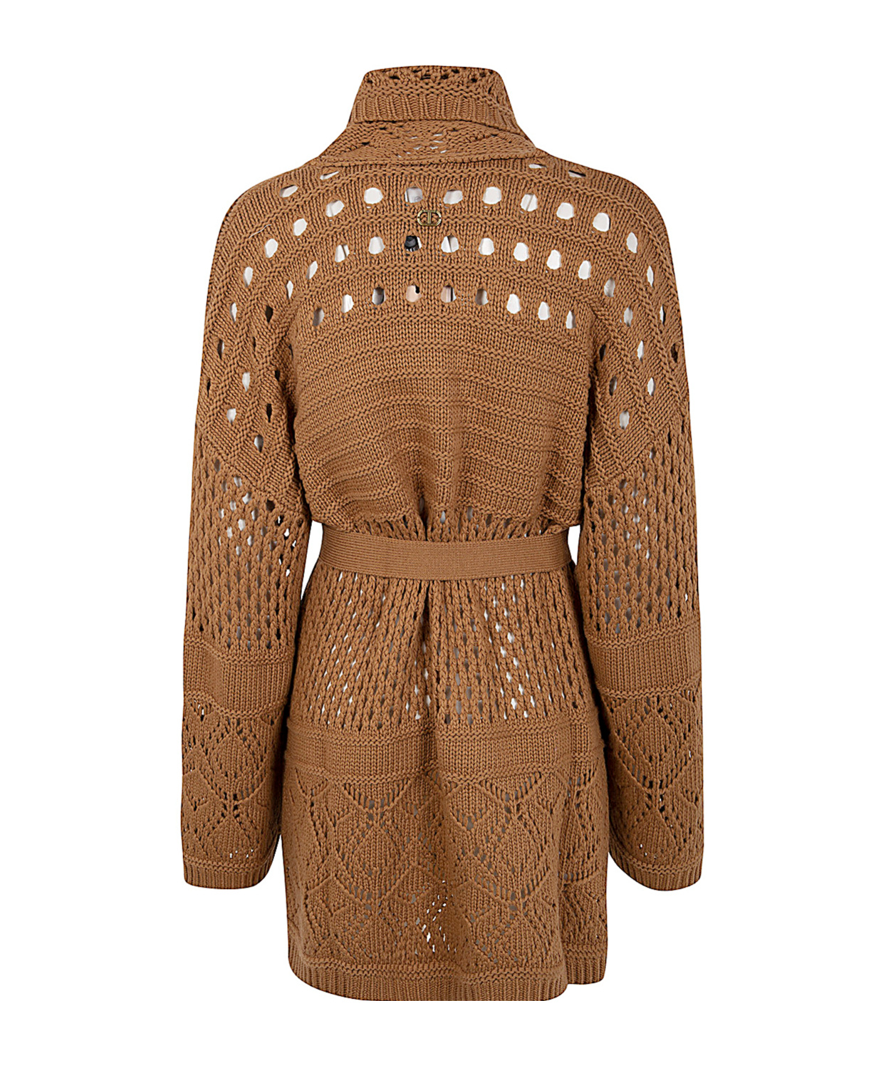 Twinset Sequin Cardi-coat In Brown
