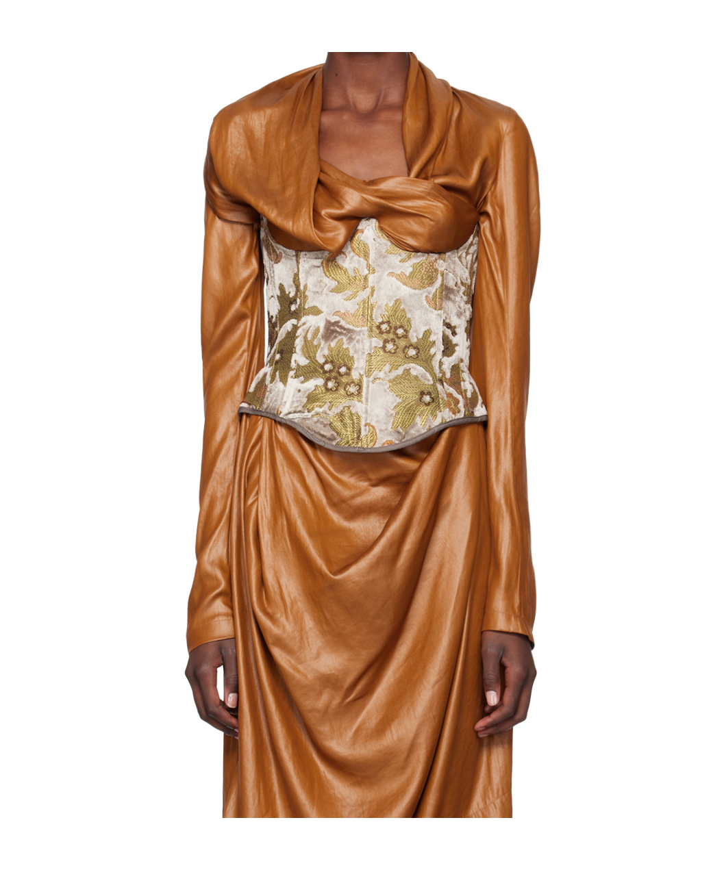 Vivienne Westwood Bella Cupless Tight Tank Top In Brown