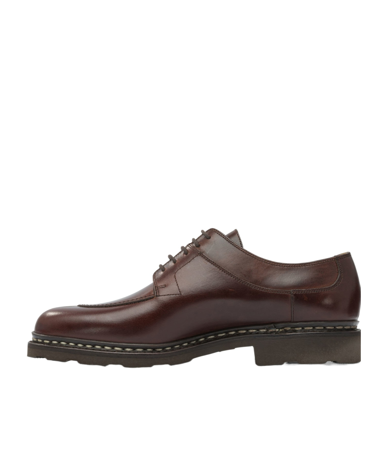 Paraboot Avignon Leather Round Toe Lace-up Shoes In Black