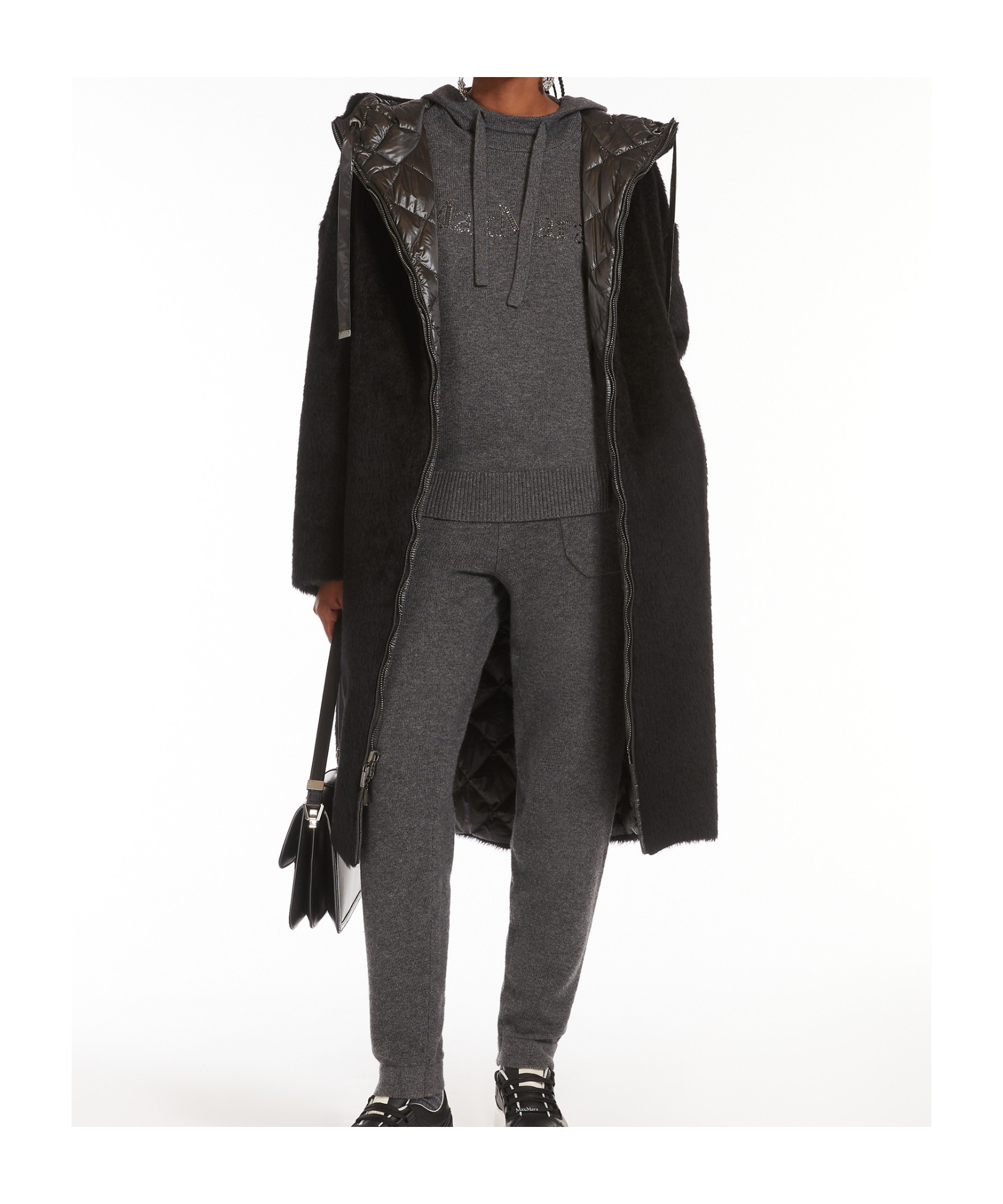 MAX MARA ALPACA WOOL AND WOOL DOUBLE-SIDED DOWN JACKET
