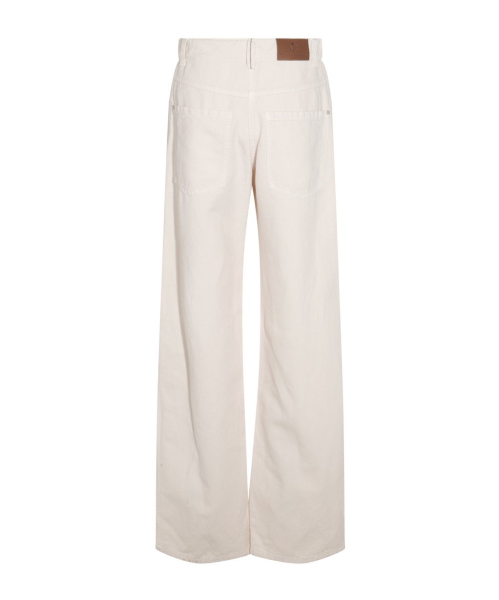 Brunello Cucinelli Belt-loop Jeans In White