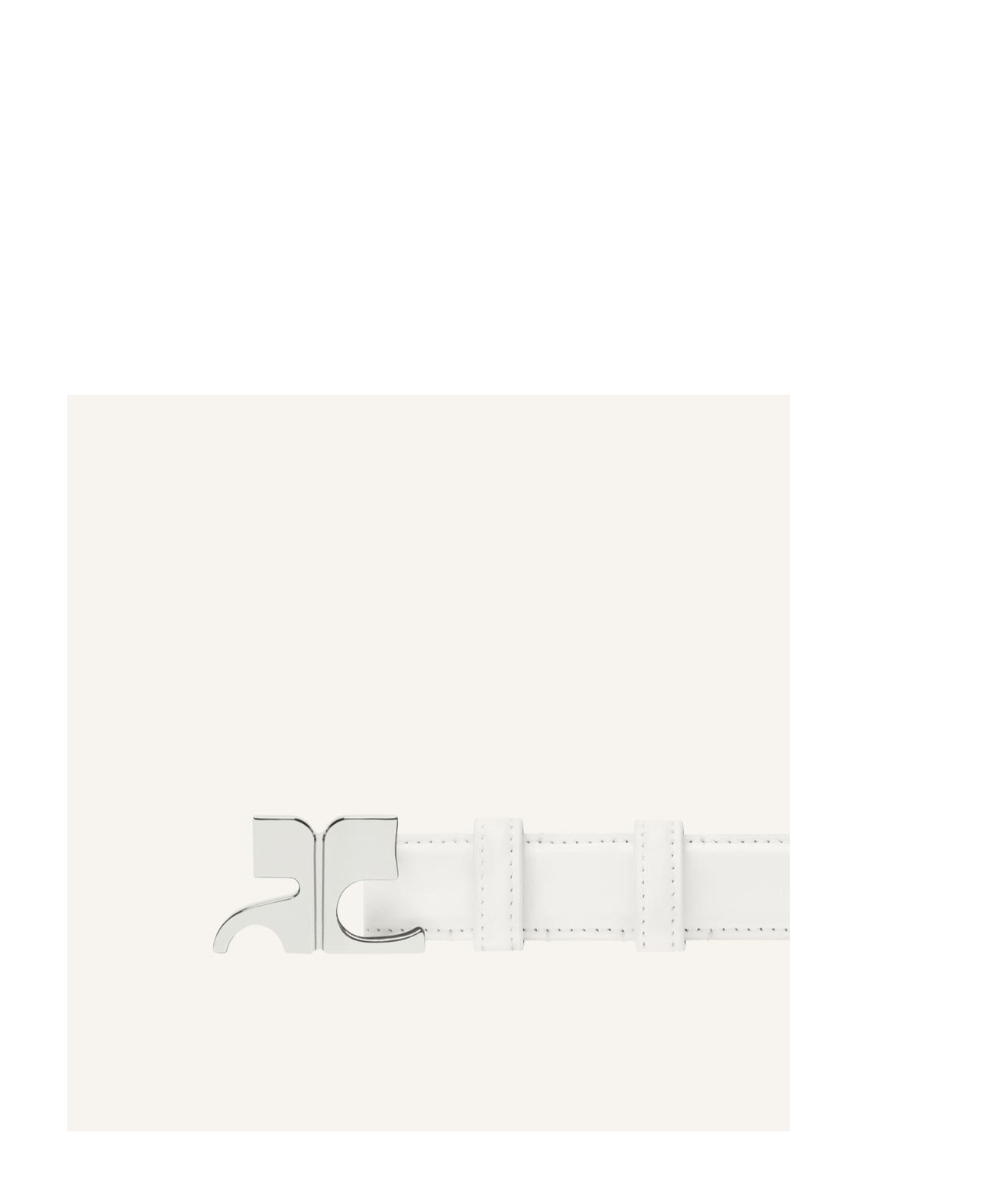 Courrèges White Belt With Logo-buckle Closure