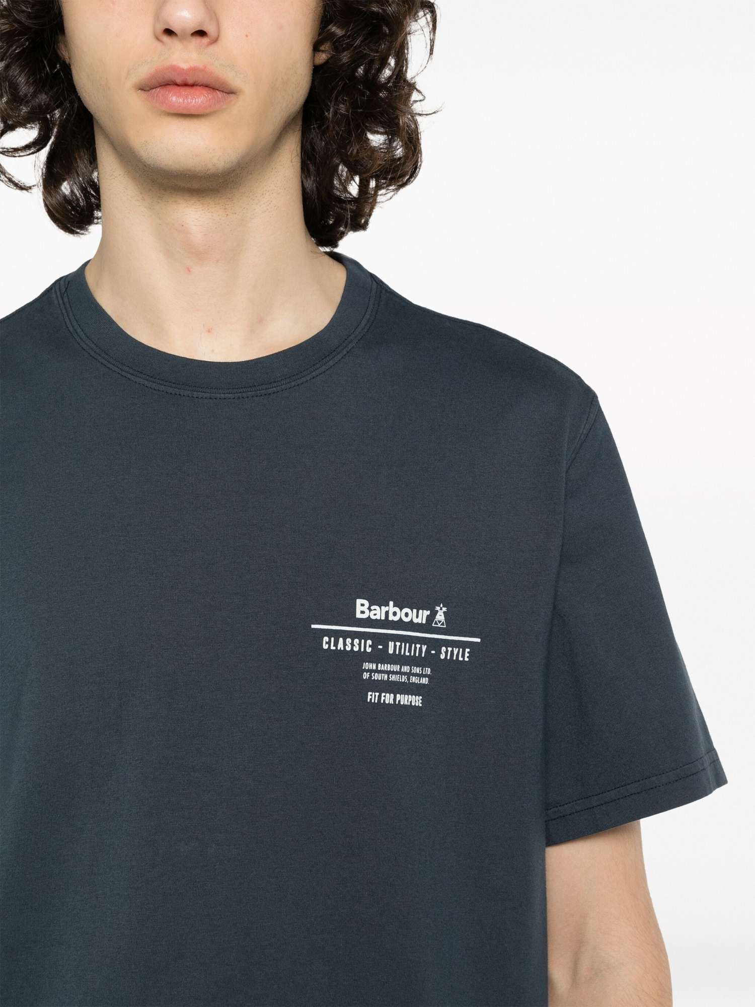 BARBOUR LOGO-PRINT COTTON T-SHIRT
