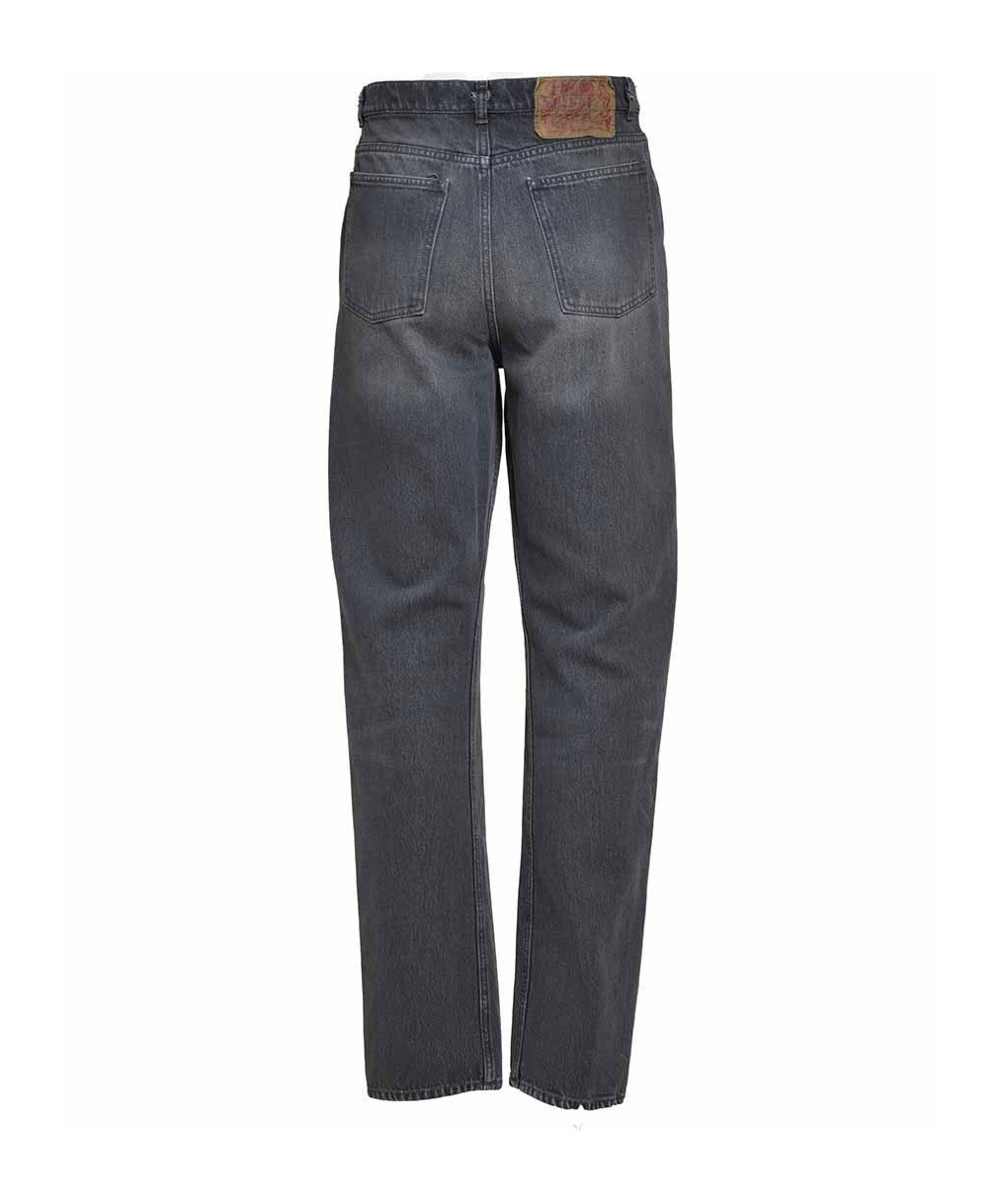 Magliano Gray Unregular Jeans In Black
