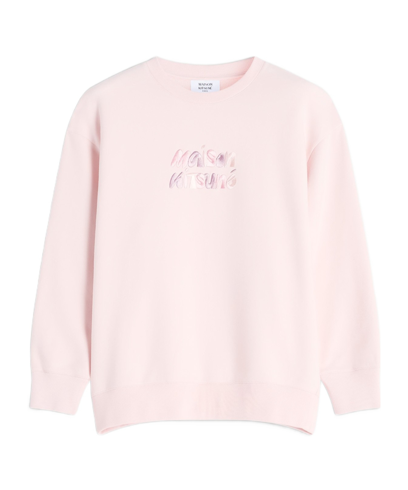 Shop Maison Kitsuné Embroidered-logo Sweatshirt