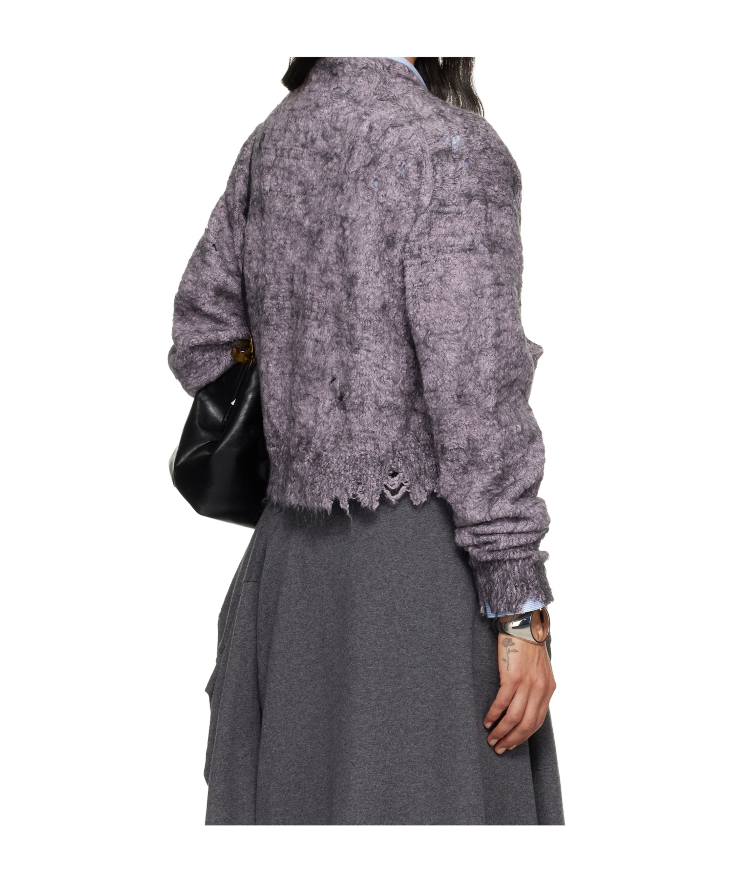 Miharayasuhiro Purple Mohair Knit Cardigan In Purple