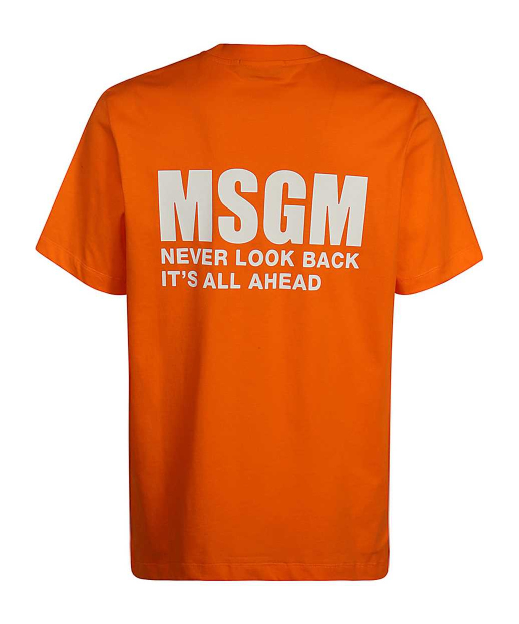 Msgm Short-sleeved T-shirt In Orange