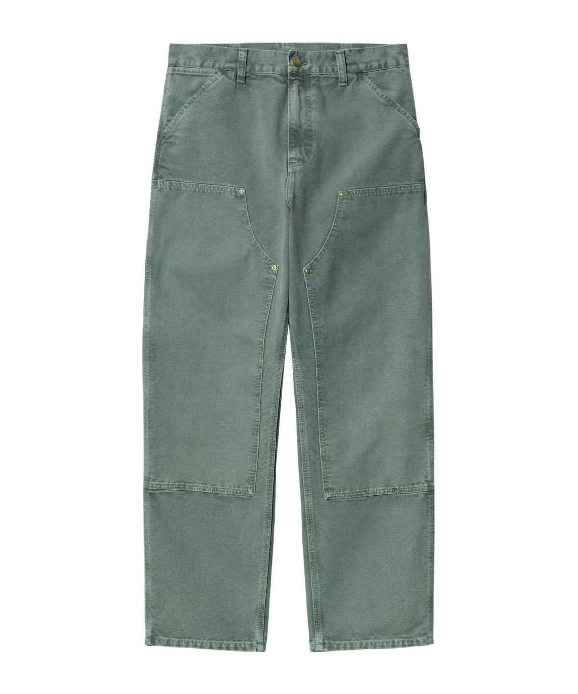 Carhartt Wip Double Knee Pant Silver Pine In Green
