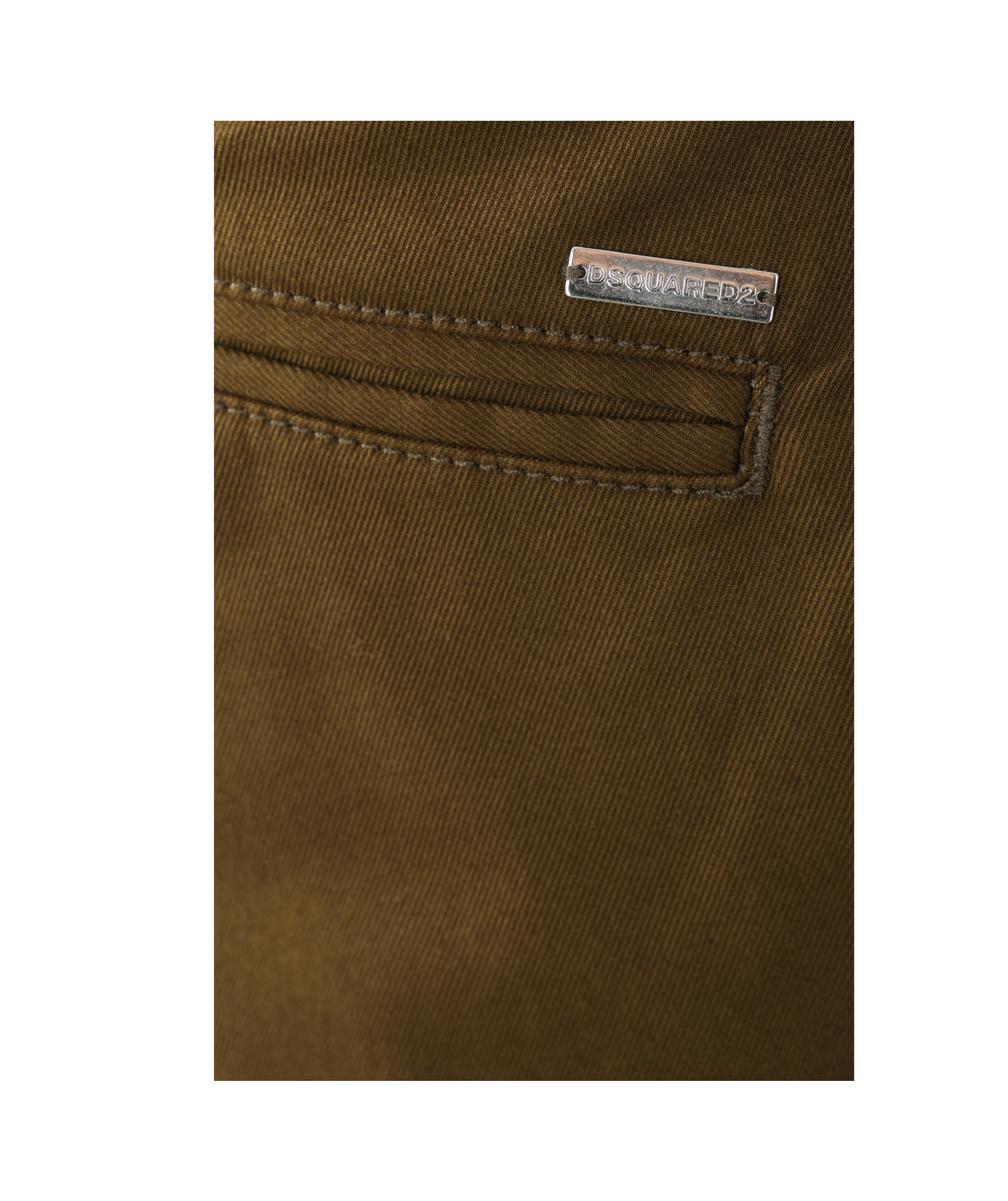 Dsquared2 Olive Cotton Blend Cargo Trousers In Green