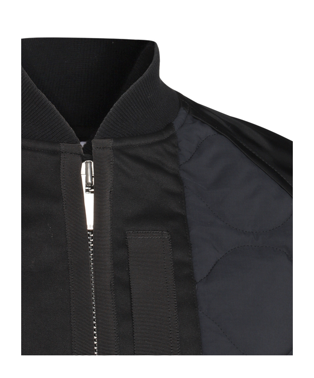 Sacai Quilted Padded Bomber Jacket In Black