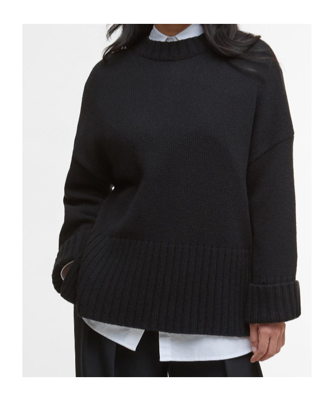 Barbour Sophia Knitted Jumper In Black