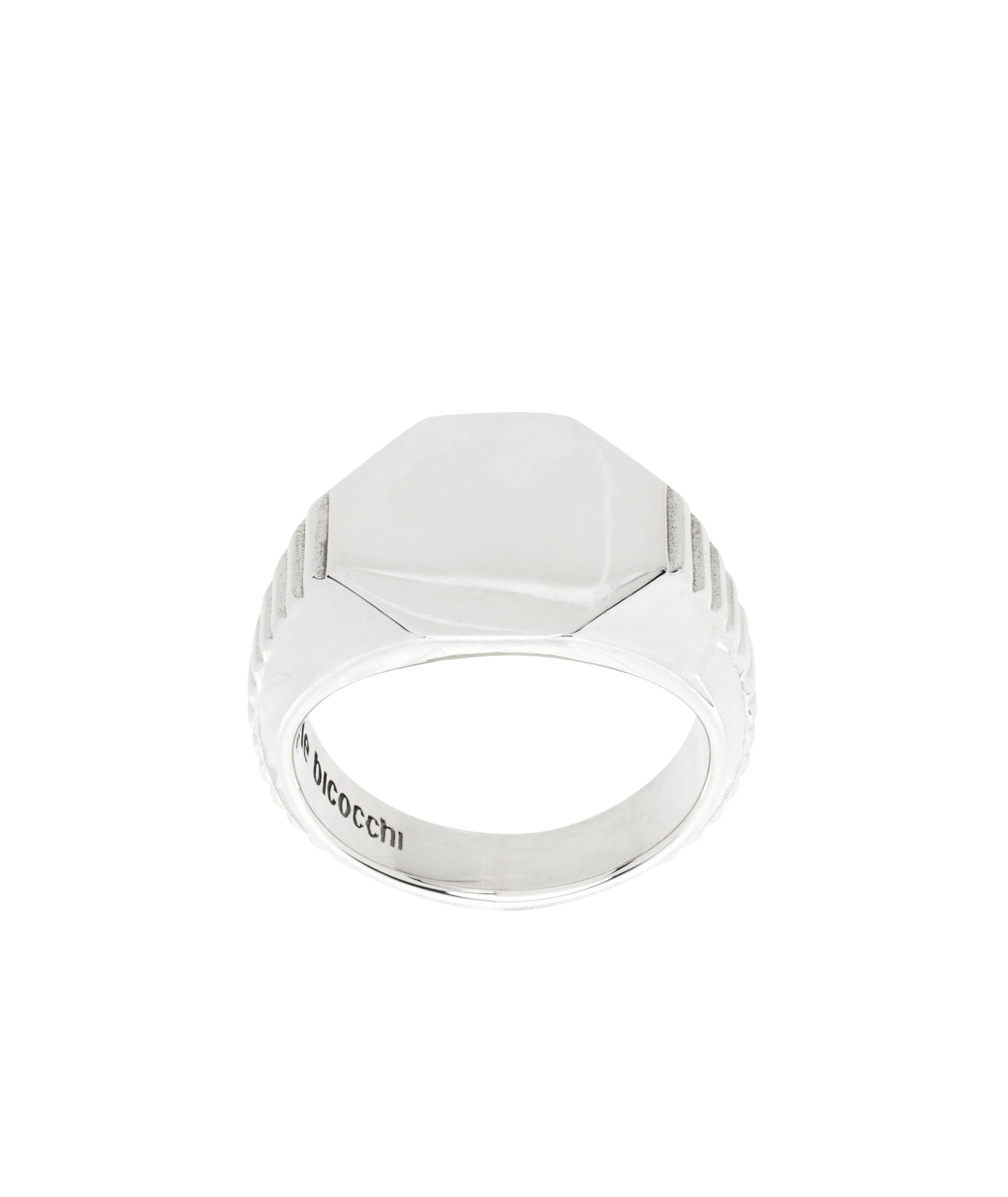 Emanuele Bicocchi Badge Ring In White