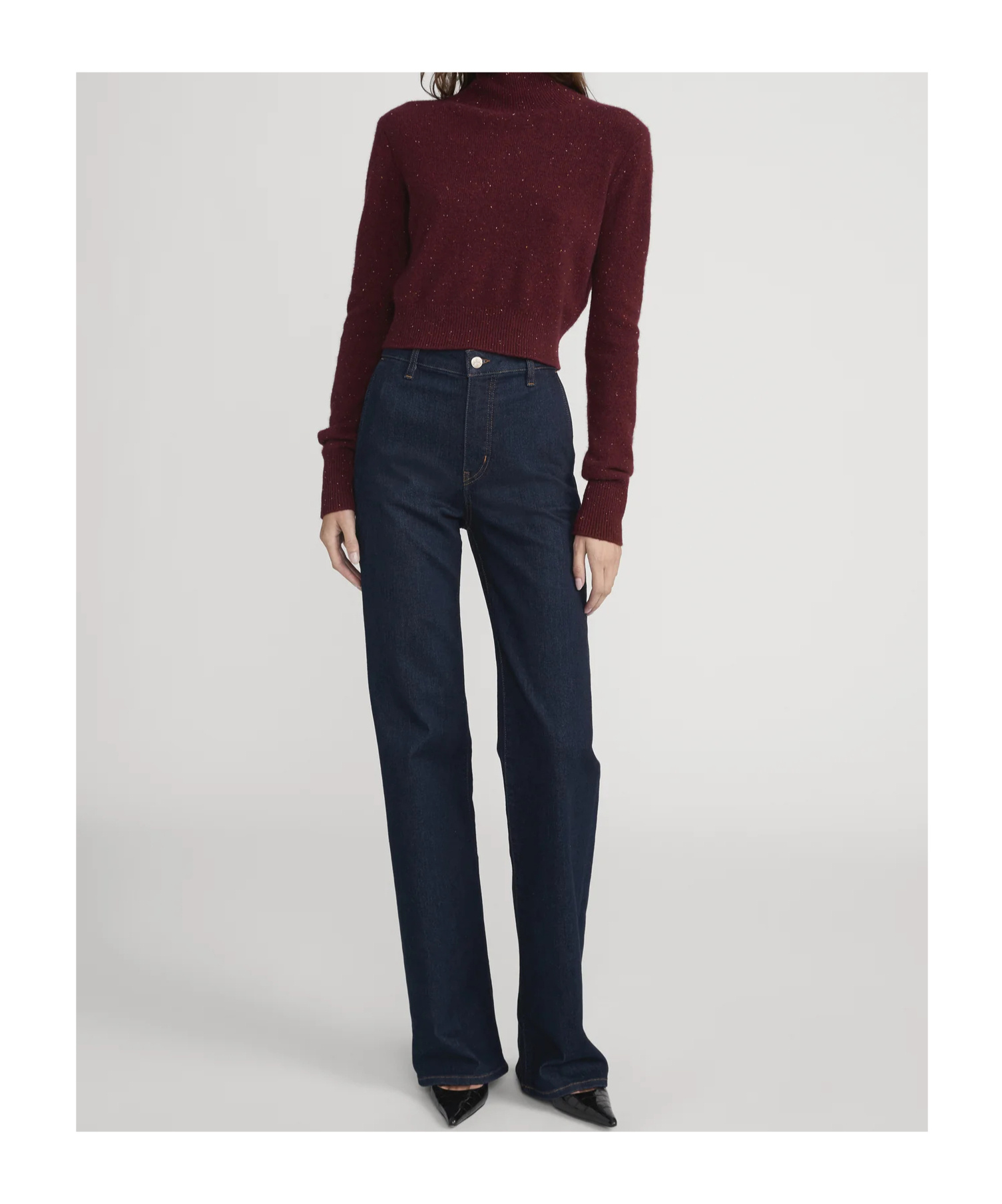 Frame High-waisted Straight Leg Jeans In Blue