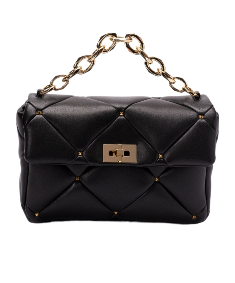Valentino Quilted Calfskin Shoulder Bag In Black
