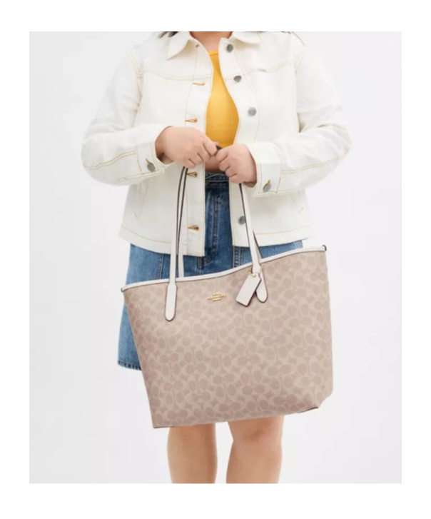 Coach Double Handle Tote Bag In Brown
