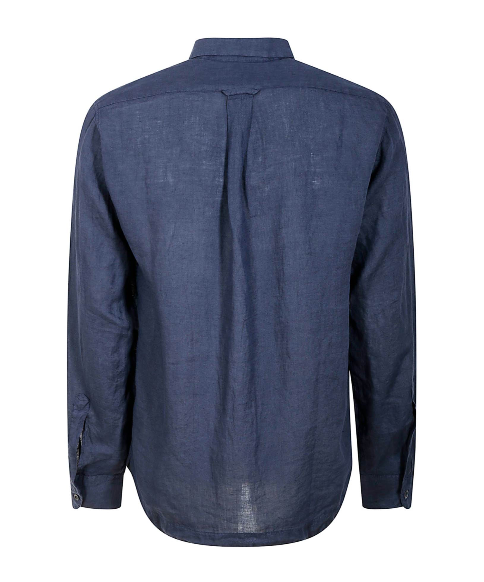 Barena Venezia Blue Linen Shirt With Tailored Cuffs In Blue