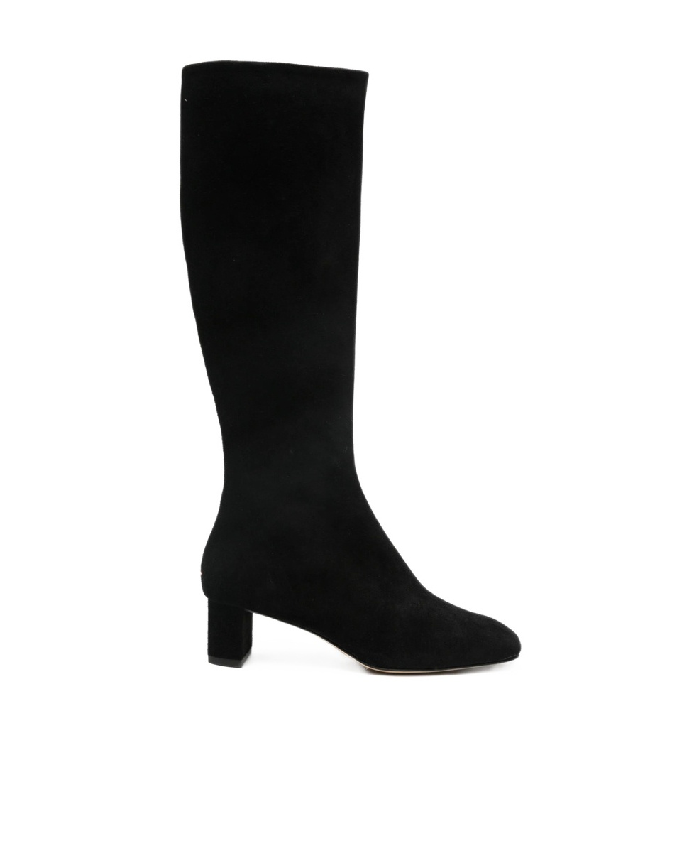 Aeyde Side Zipper Boots In Black
