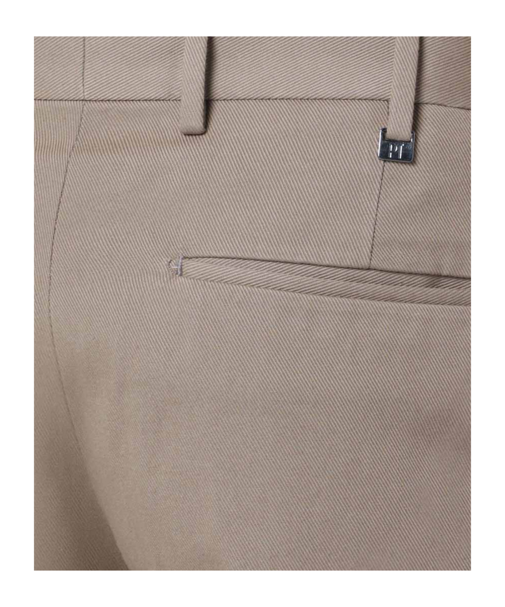 Pt Torino Rebel Beige Trousers In Neutral