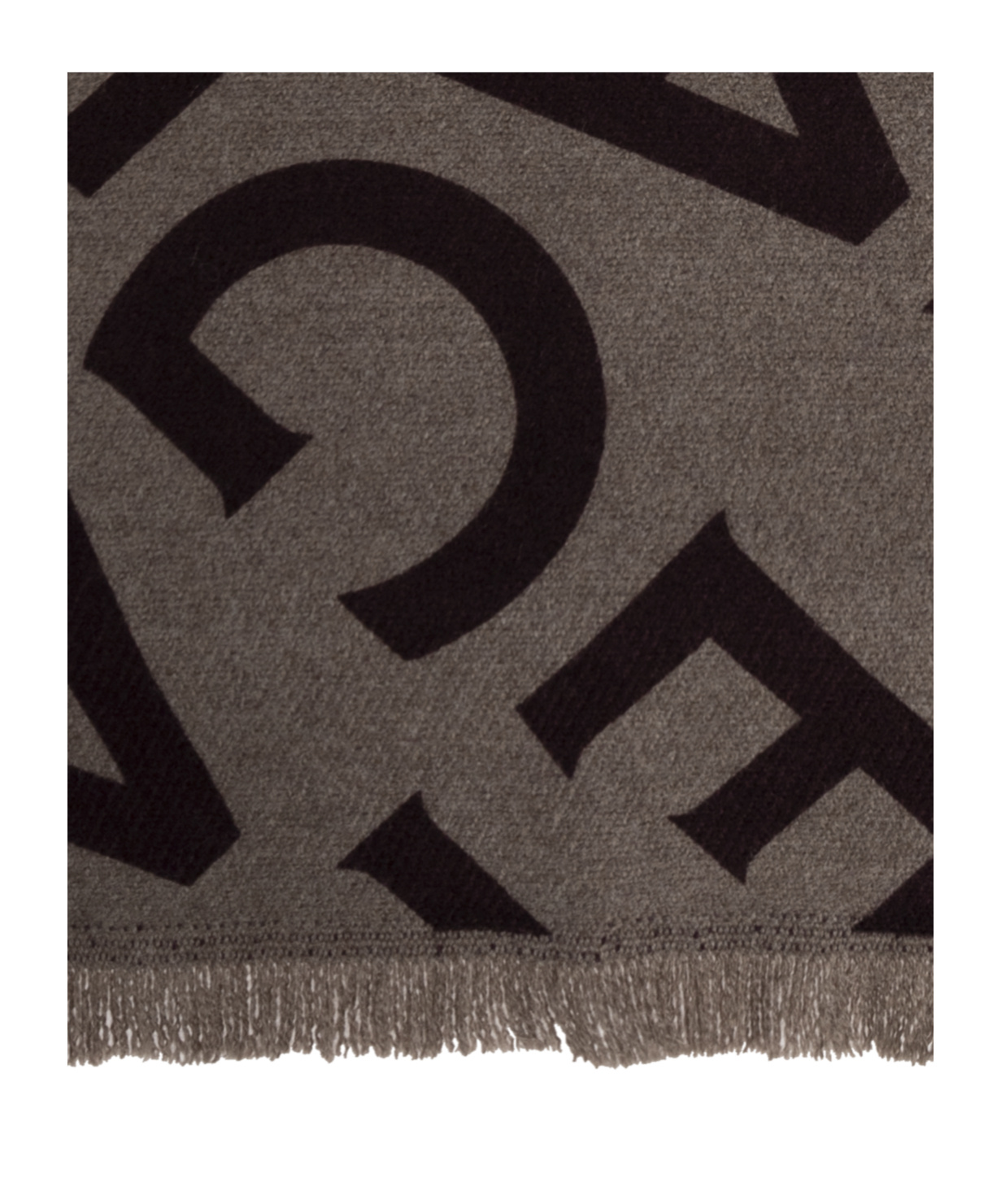 Ferragamo Monogram Wool Scarf In Black
