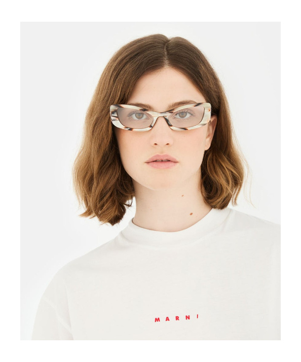 Marni Geometric Flat Mirror In Gold