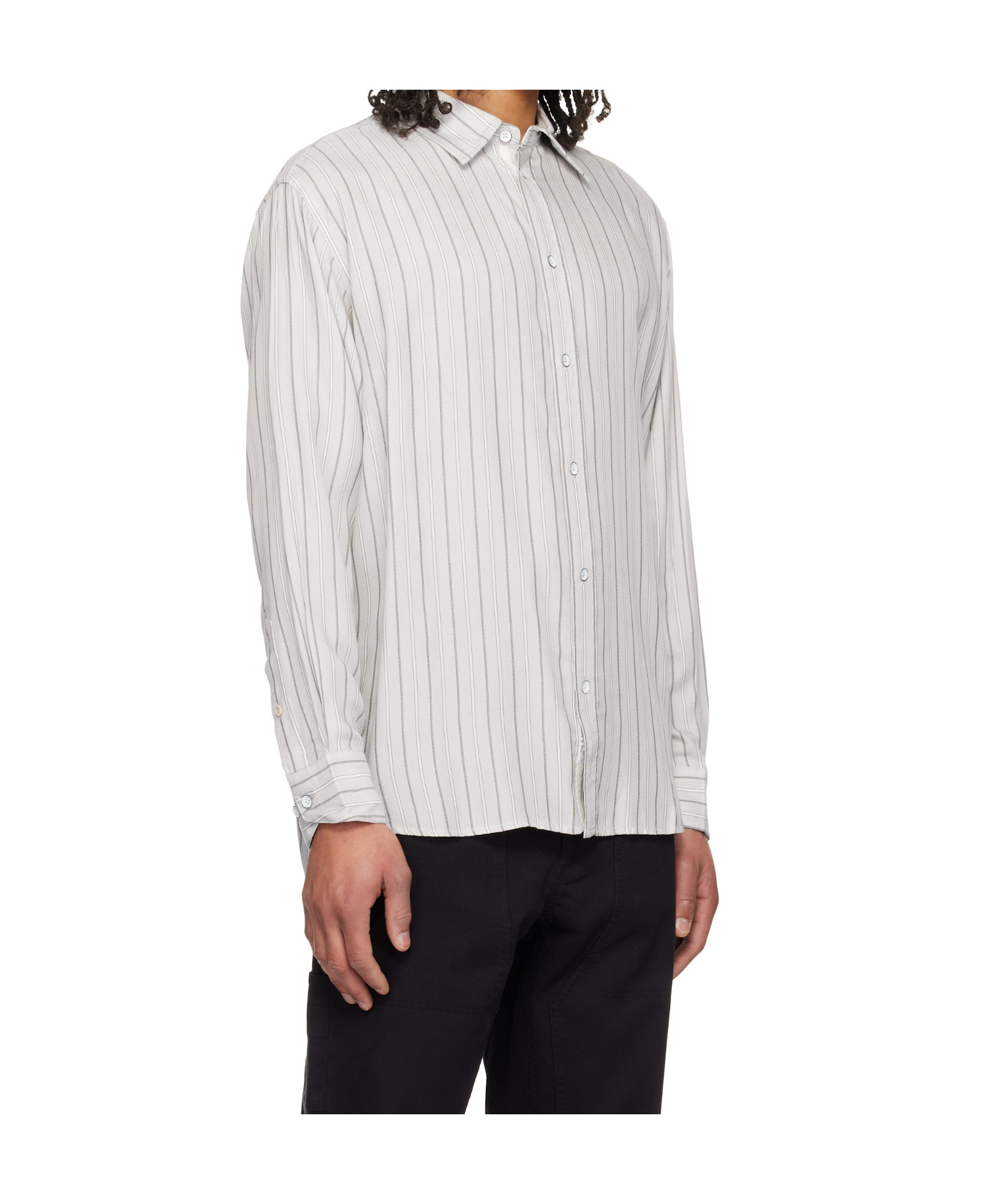 Rag & Bone Off-white Matthew Striped Shirt In White