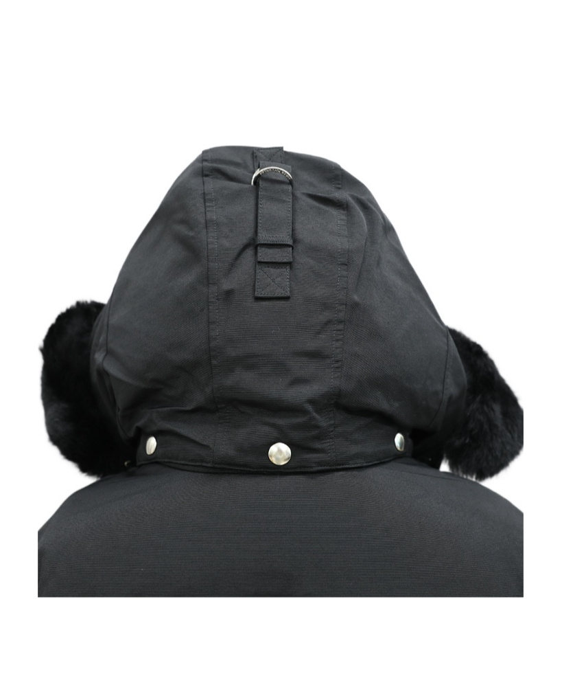Moose Knuckles "3q Canvas Down Jacket With Shear In Black