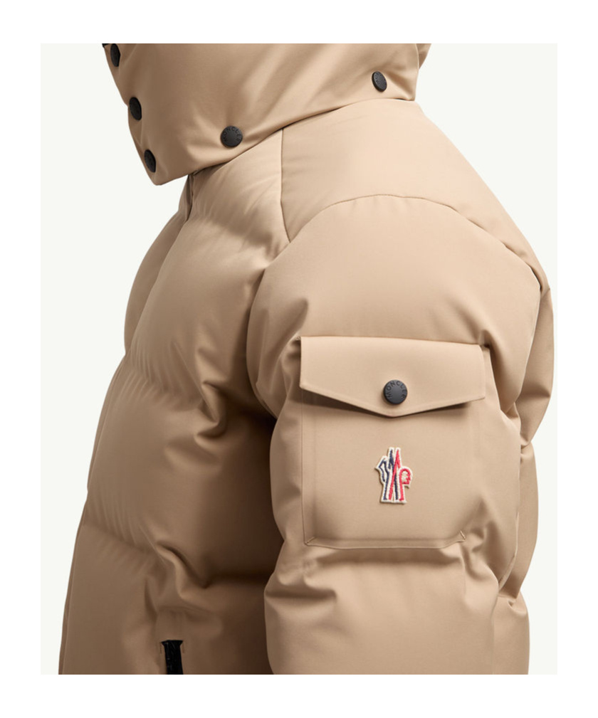 Moncler Grenoble Montgetech Hooded Down Ski Jacket In Nude