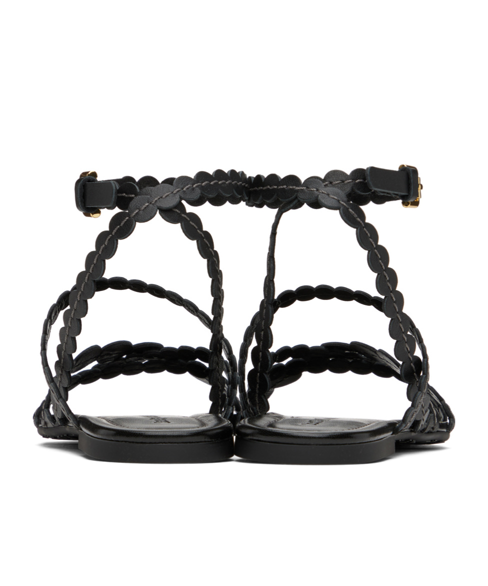 See By Chloé Kaddy Cross-strap Flat Sandals In Black
