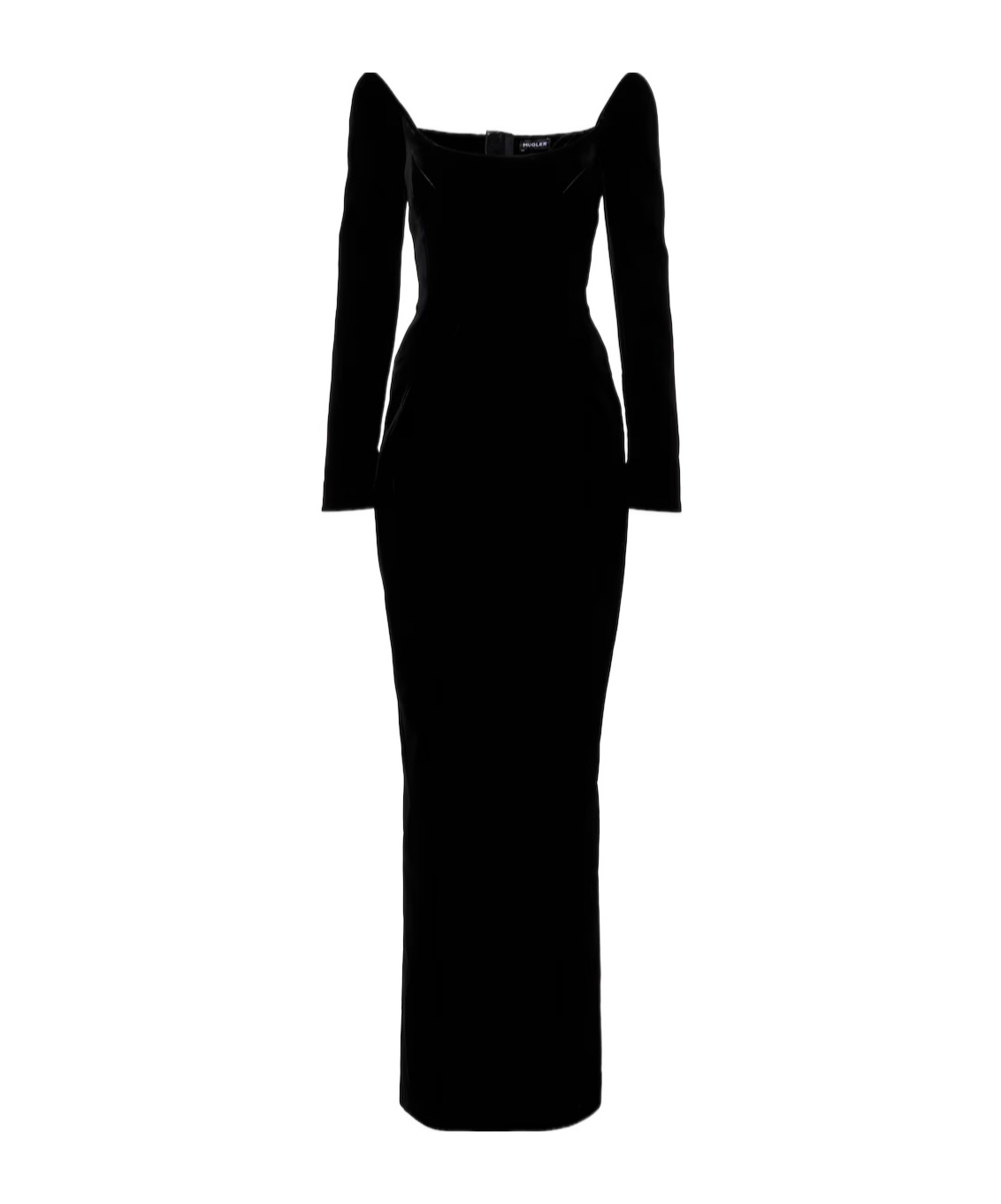 Mugler Open-back Sleeveless Dress Skirt In Black